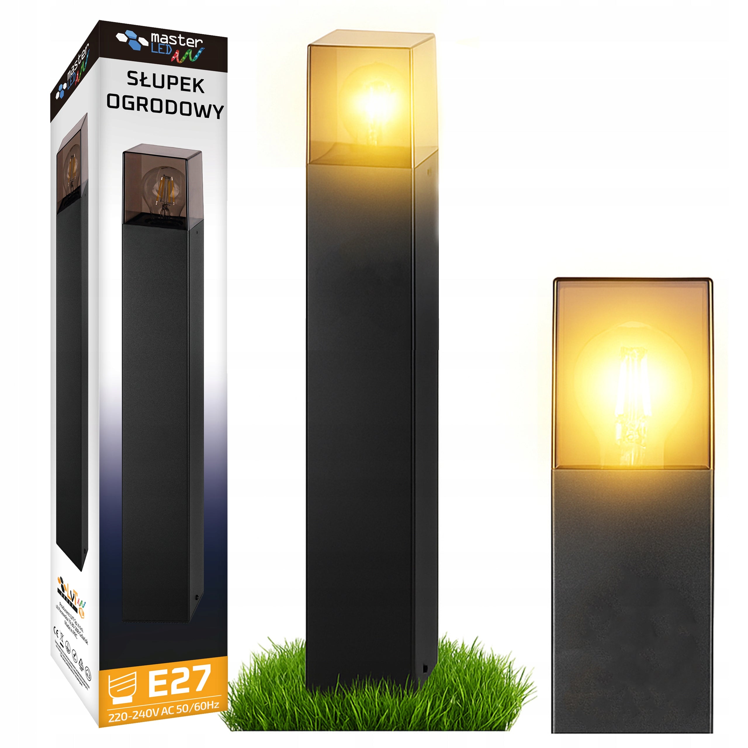 Standing lamp garden LED post 50cm outdoor E27 BLACK