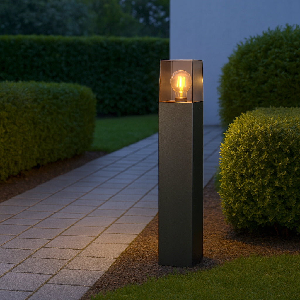 Standing lamp garden LED post 60cm outdoor E27 BLACK Thread type E27