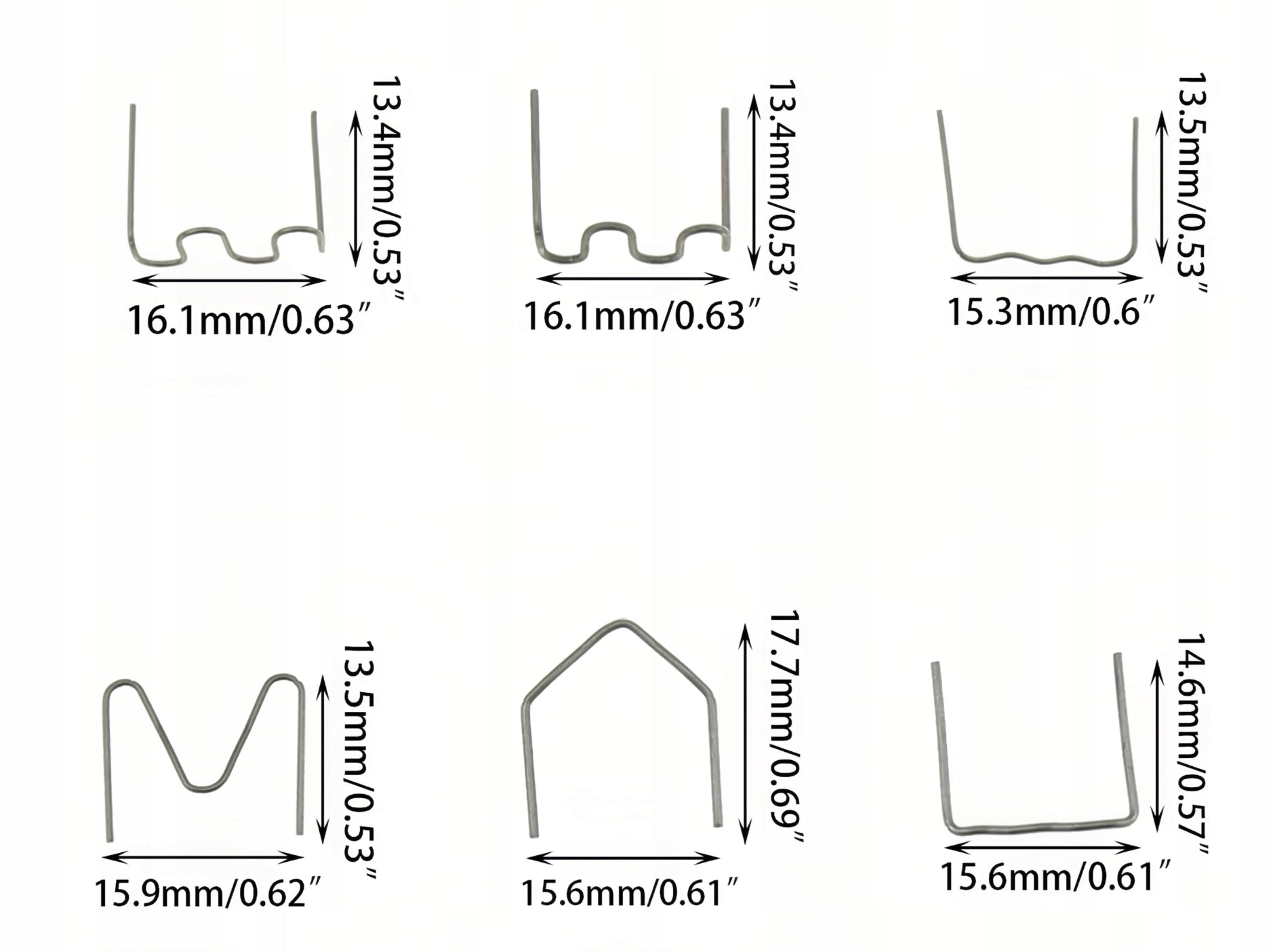 Staples for plastic welding machine 6 types 1800PCS+ Case Manufacturer code 6976546297119