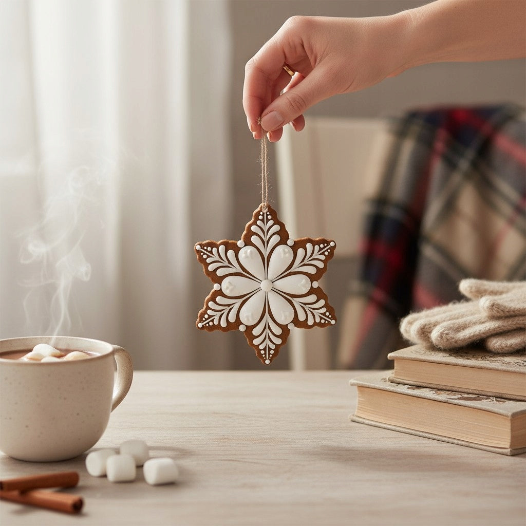 Stars Frosted gingerbread LIKE REAL Christmas tree ornament 12 pcs Manufacturer code SALVADORA_BN_zaw90