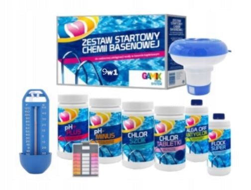 Starter Kit Pool Chemistry 9in1 GAMIX Buoy Tablets Tester