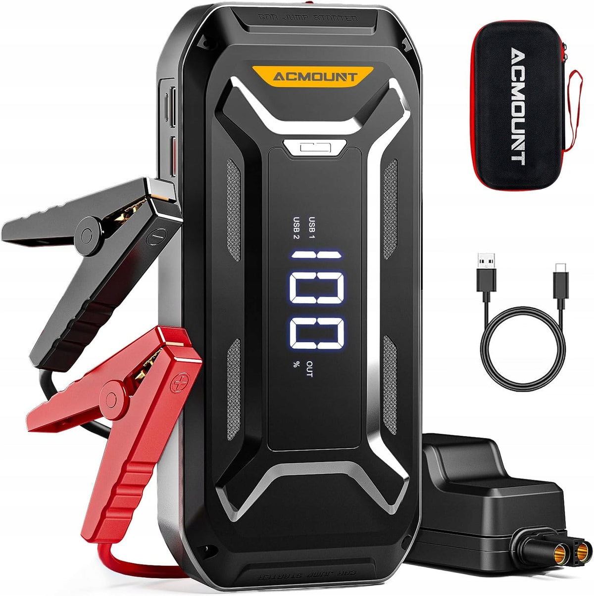 Starter Powerful Jump Starter Booster 6800 mAh 6000A FLASHLIGHT
