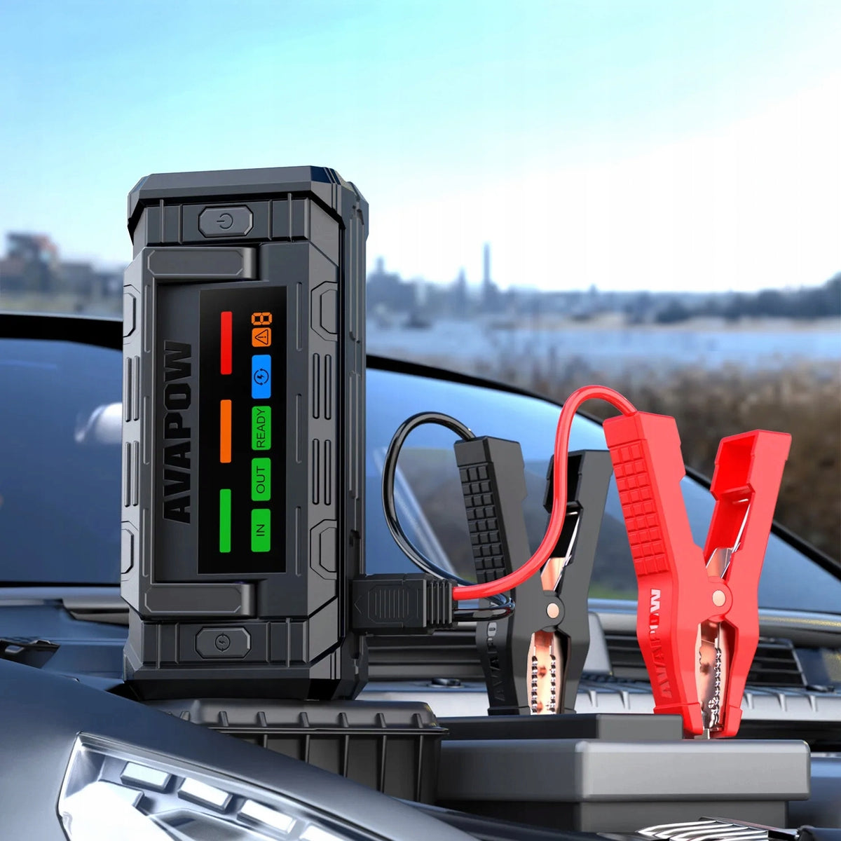 Starting Booster 12V 8000A 74Wh Powerbank 30W LED Flashlight AVAPOW TJ58 Brand AVAPOW