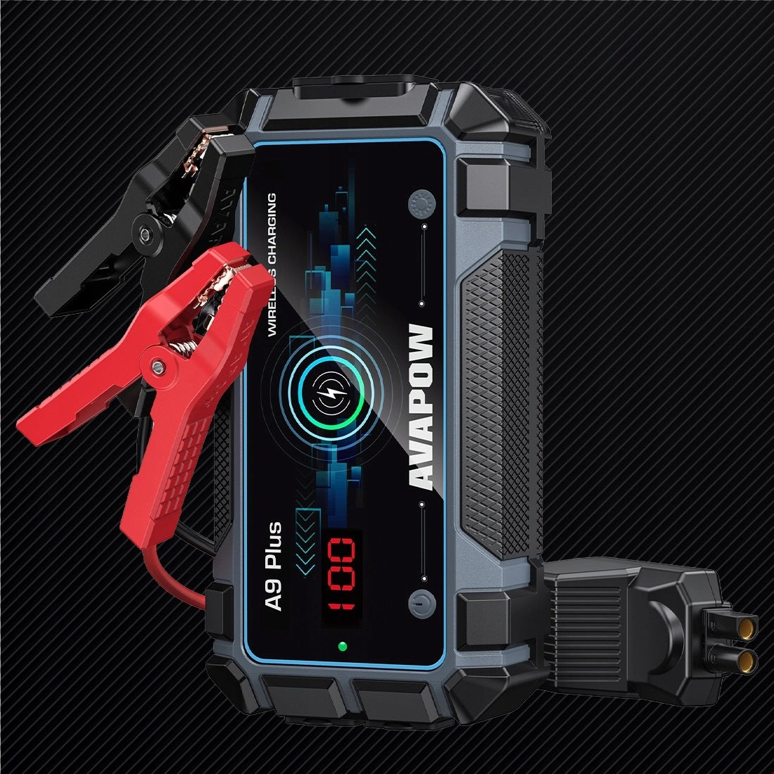 Starting Device Powerbank 12V 12000 mAh 2000A 44Wh IP65 LED Flashlight Manufacturer code Avapow A9 Plus
