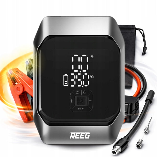 Starting device booster compressor REEG Jump Starter Air Pump 2in1