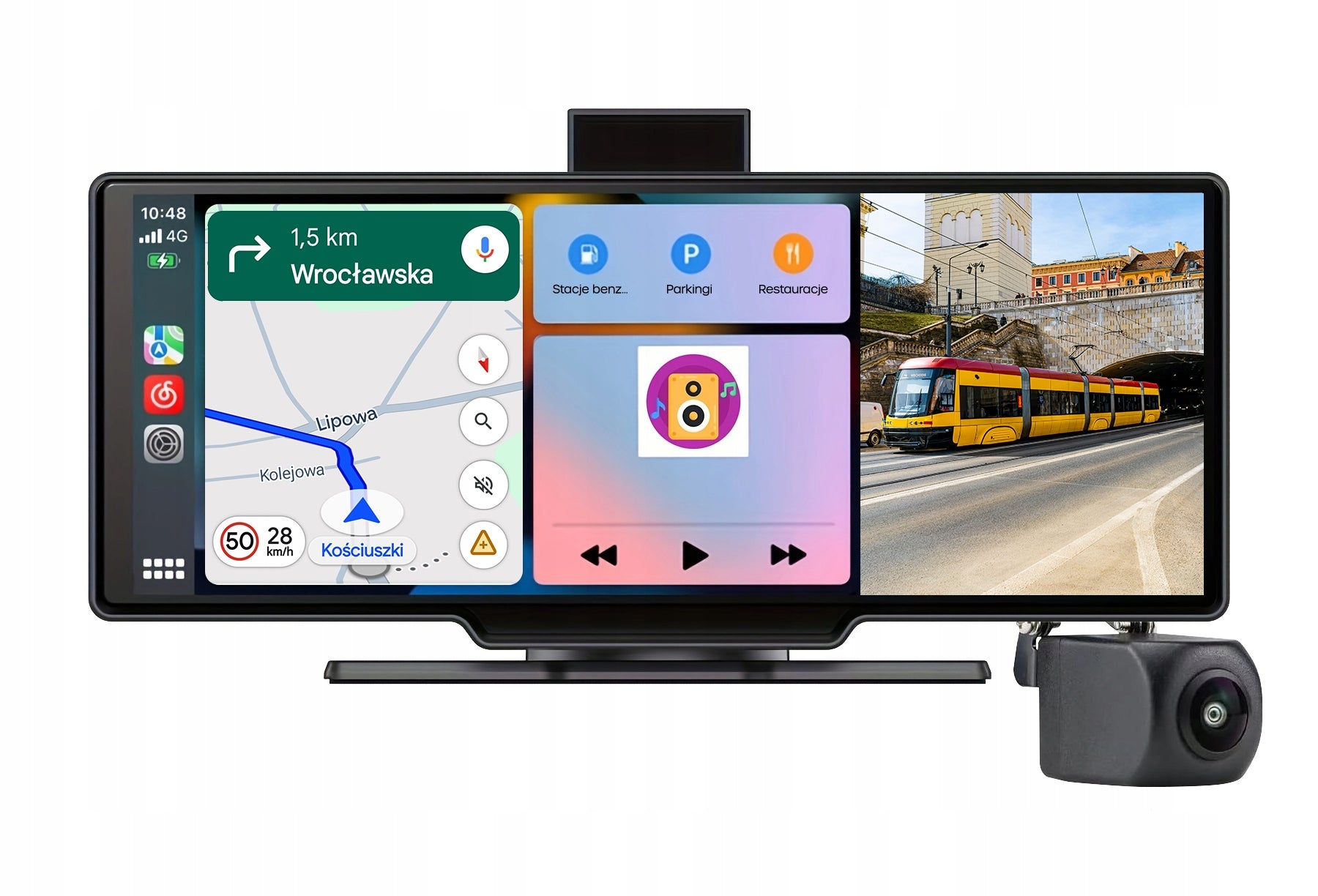 Station Multimedia Monitor 10.2 Android-Auto Apple Carplay + Reversing Camera Manufacturer code TRACER CR-PLAY 10.2