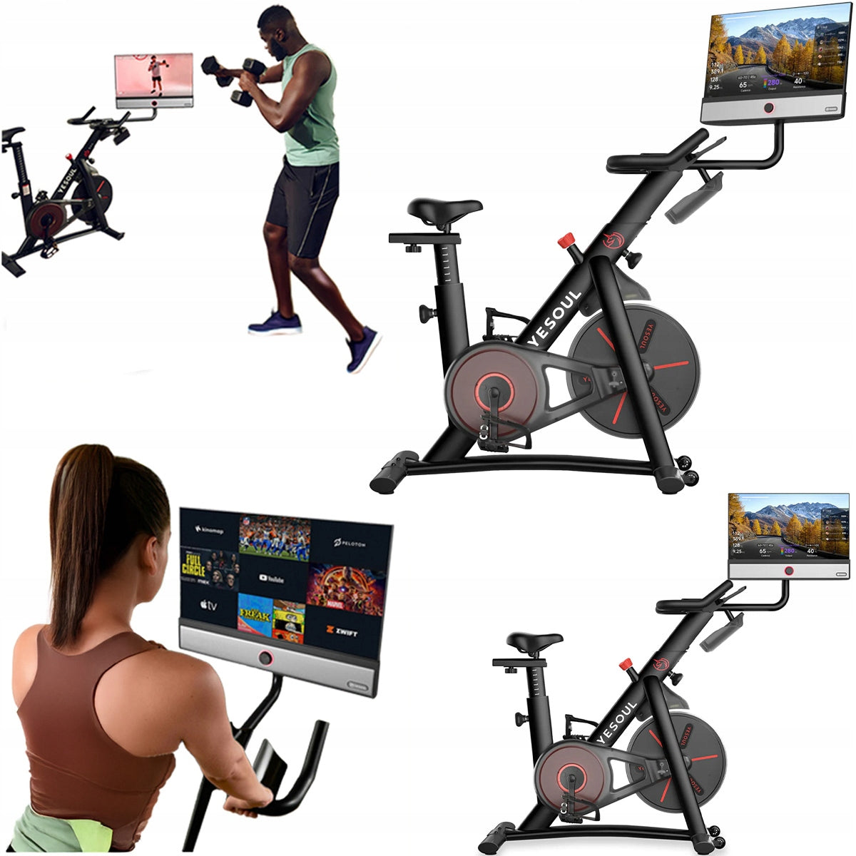 Stationary Bike Bluetooth Magnetic Training Bike YESOUL G1M PLUS