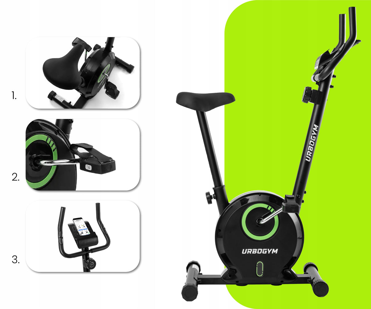 Stationary Bike Magnetic Mini Home Training Bike BAY GREEN Brand Urbogym