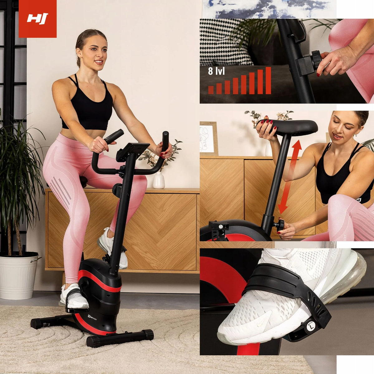 Stationary Bike Magnetic Training Bike for Home Exercise Brand Hop-Sport
