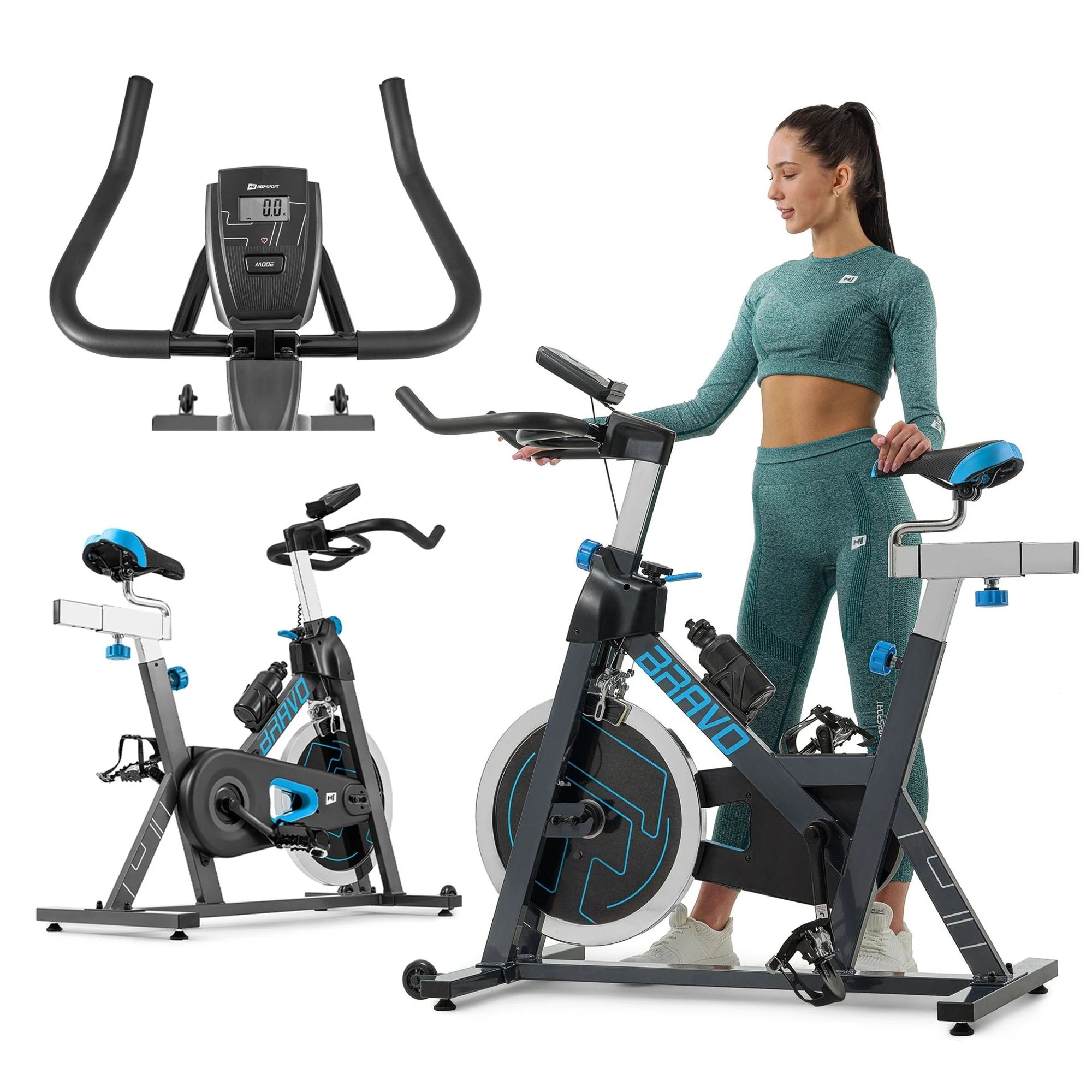 Stationary Bike Mechanical Spinning Bravo Hop Sport wheel 18kg