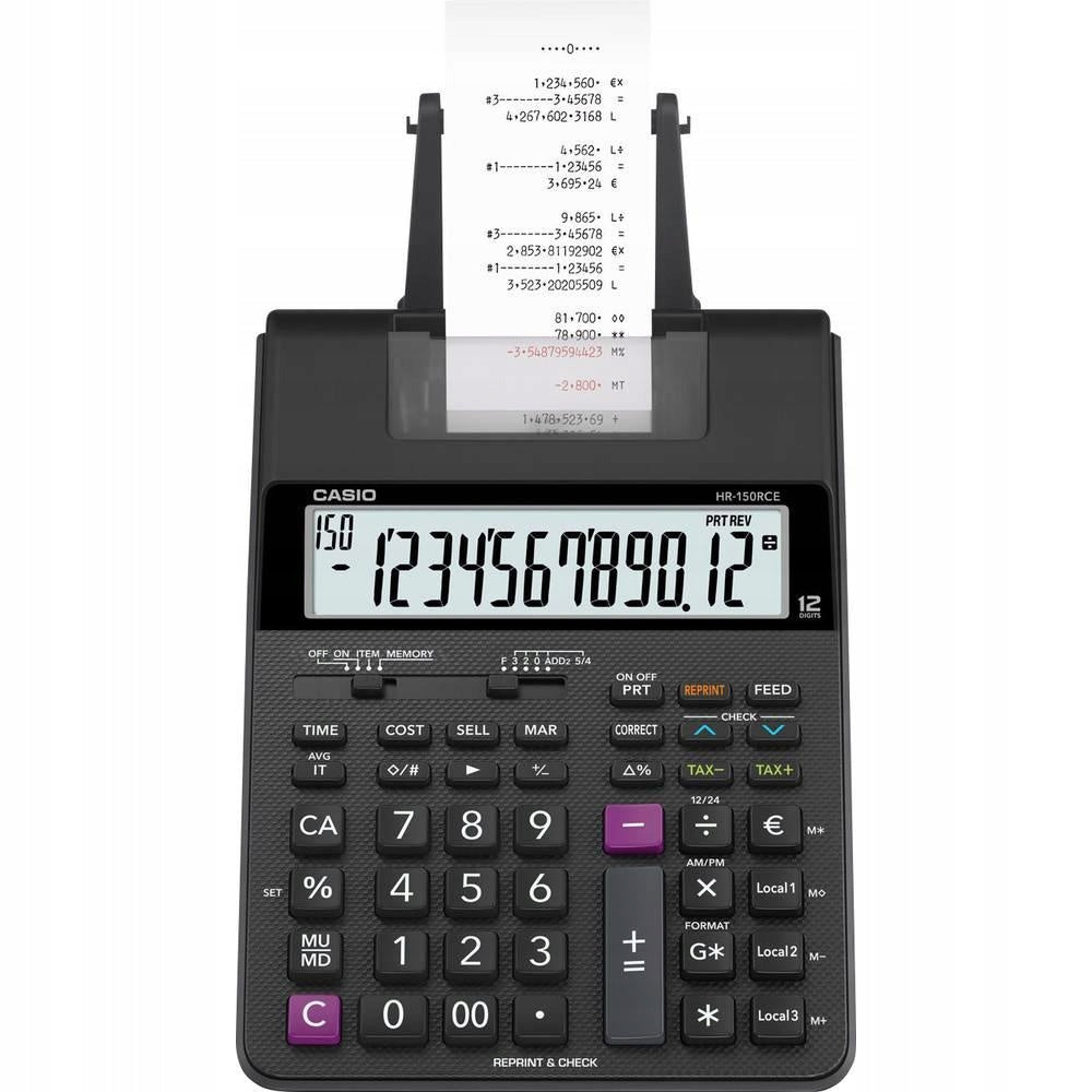 Stationary Printing Calculator Casio HR-150 RCE
