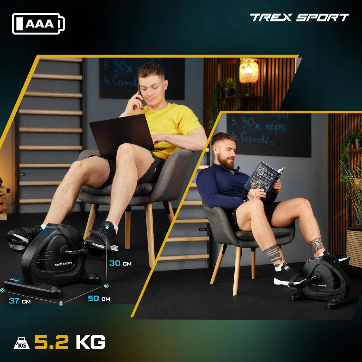 Stationary bike mini exercise bike for arms and legs rotor 2in1 Trex Sport Brand Trex Sport