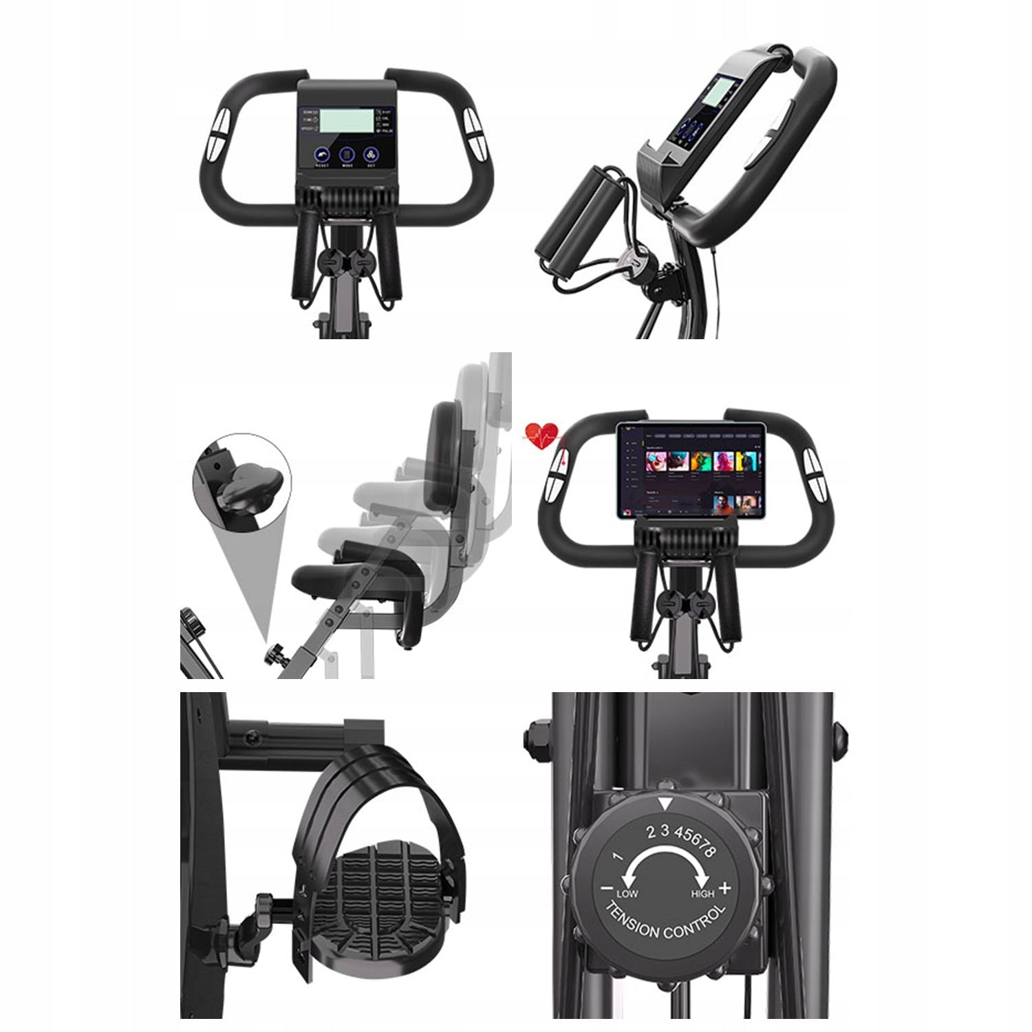 Stationary exercise bike adjustable resistance and ergonomic seat Manufacturer code X23N00C007