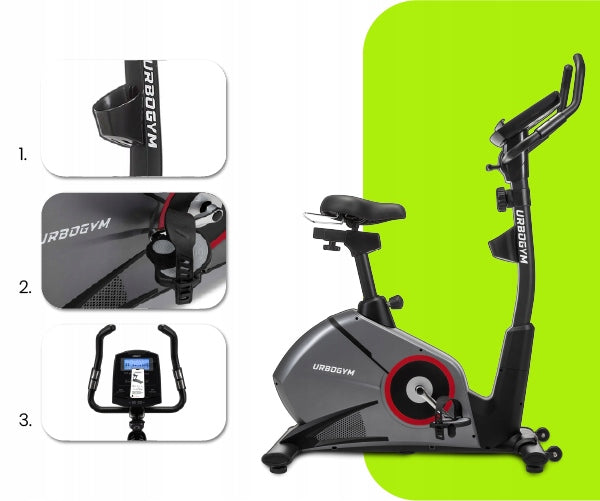 Stationary exercise bike large and stable up to 150 kg Urbogym LEAD Manufacturer code Rower treningowy LEAD