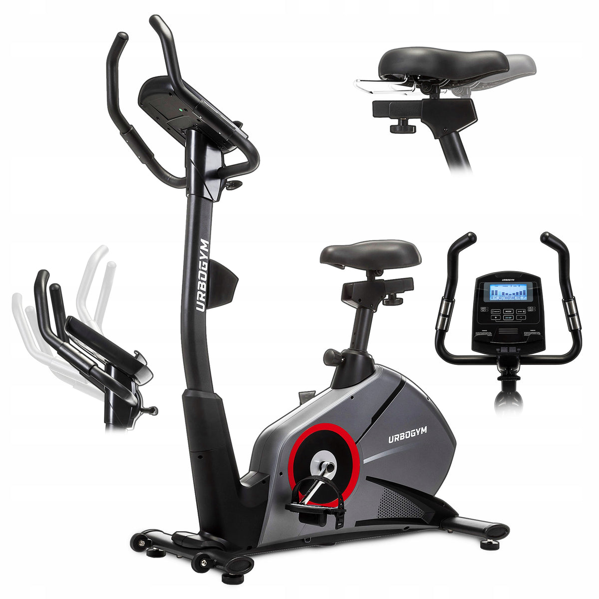 Stationary exercise bike large and stable up to 150 kg Urbogym LEAD