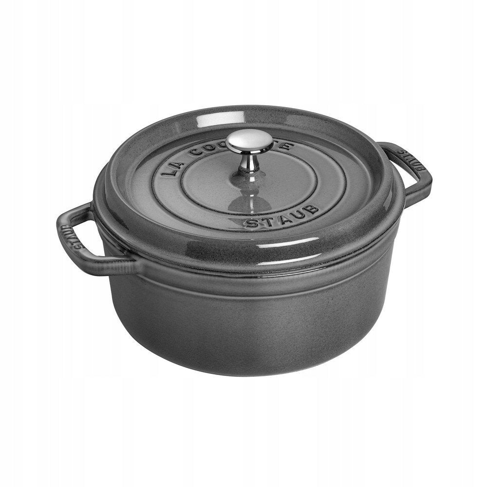 Staub Cocotte cast iron pan round 4qt graphite grey