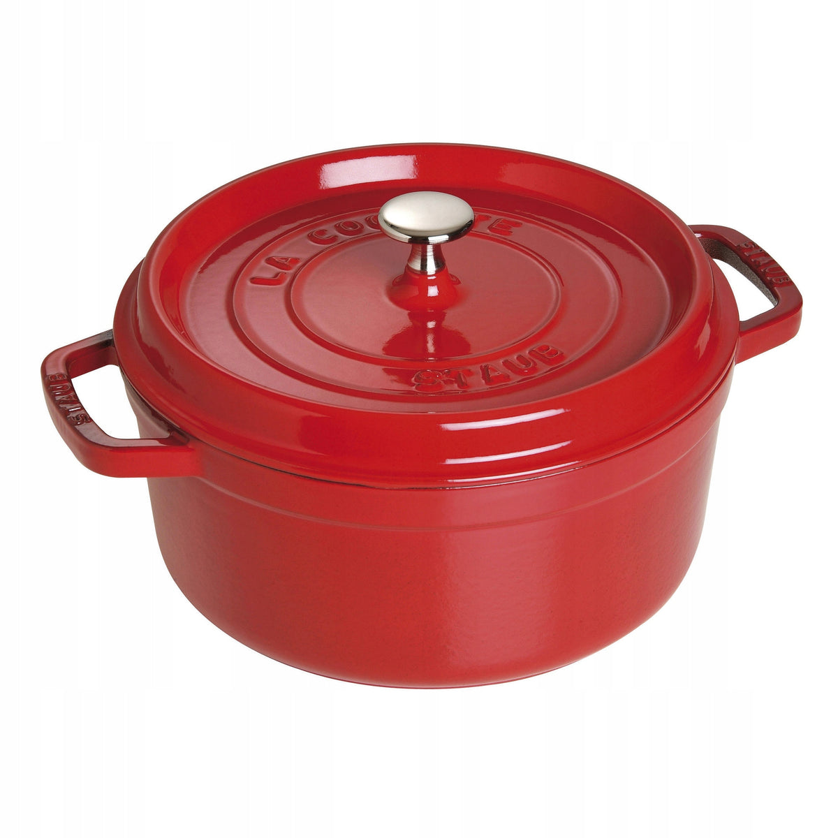 Staub La Cocotte Round Cast Iron Dutch Oven, 26cm, Cherry Red