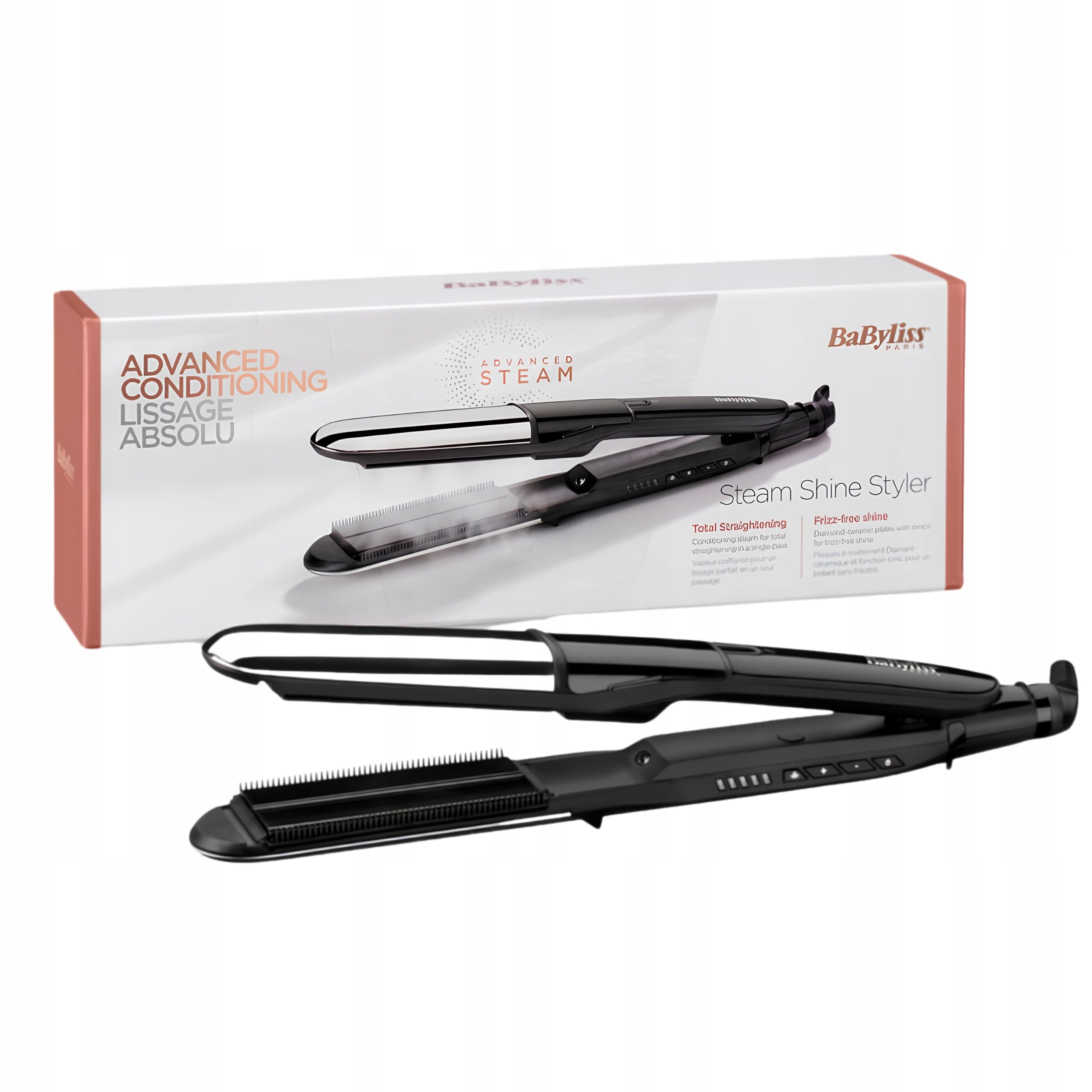 Steam Hair Straightener Babyliss ST496E Diamond Ceramic 2in1 Curls Manufacturer code ST496E