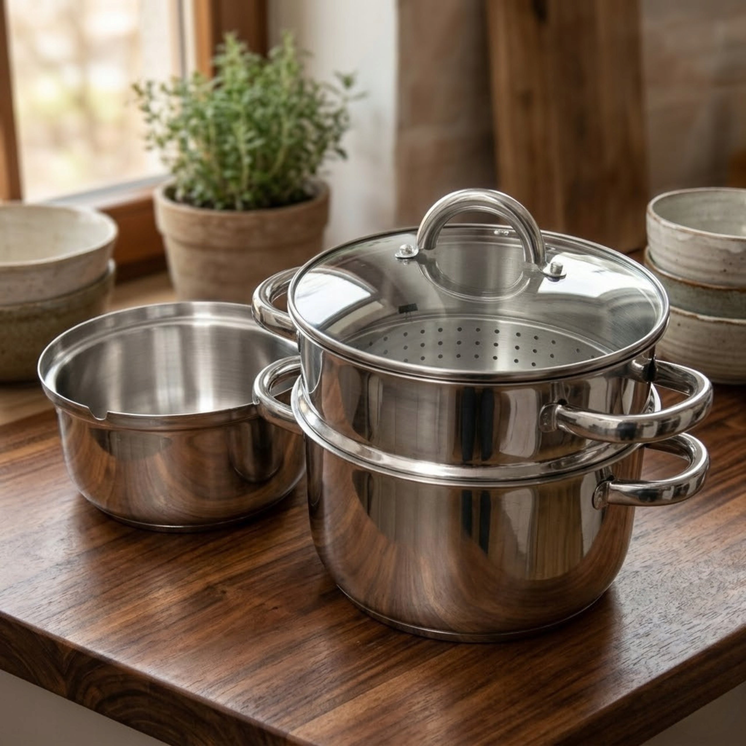 Steam Juicer 5L Juice Pot Processes Stainless Steel Induction Brand Poves