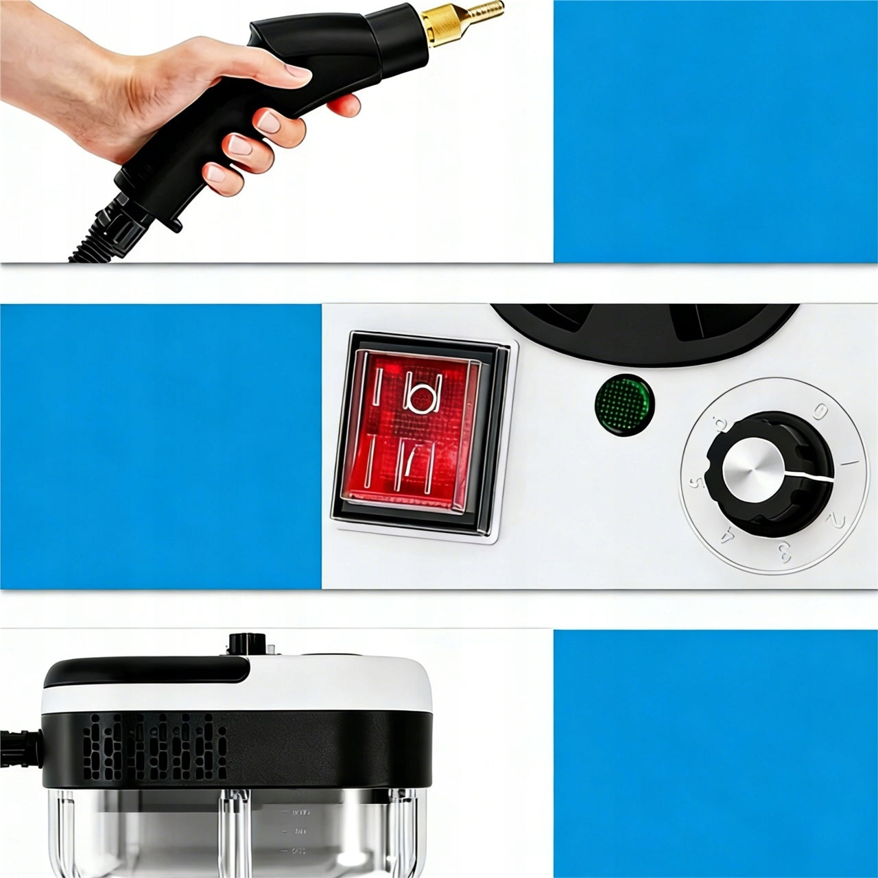 Steam cleaner 2500W 3 bar hand steamer 1000ml Manufacturer code Myjka parowa 2500W