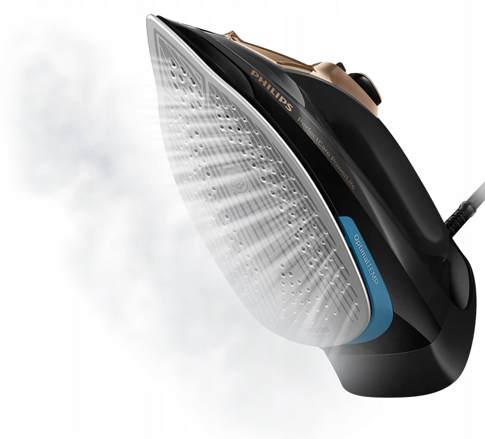 Steam iron 2400W Philips PerfectCare black and gold OptimalTEMP GC3929/64 Dominant color black