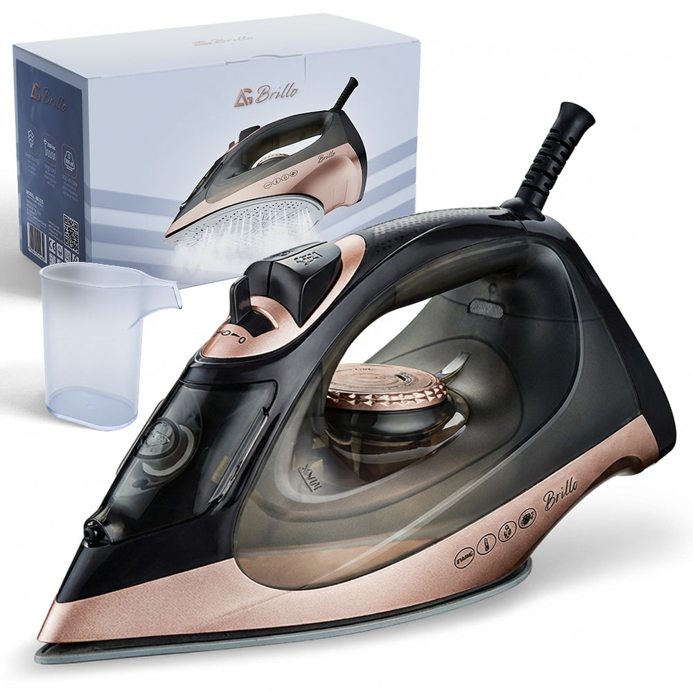 Steam iron 3000W | Brillo Uno | Ceramic STRONG Anti-drip POWERFUL EJECTION