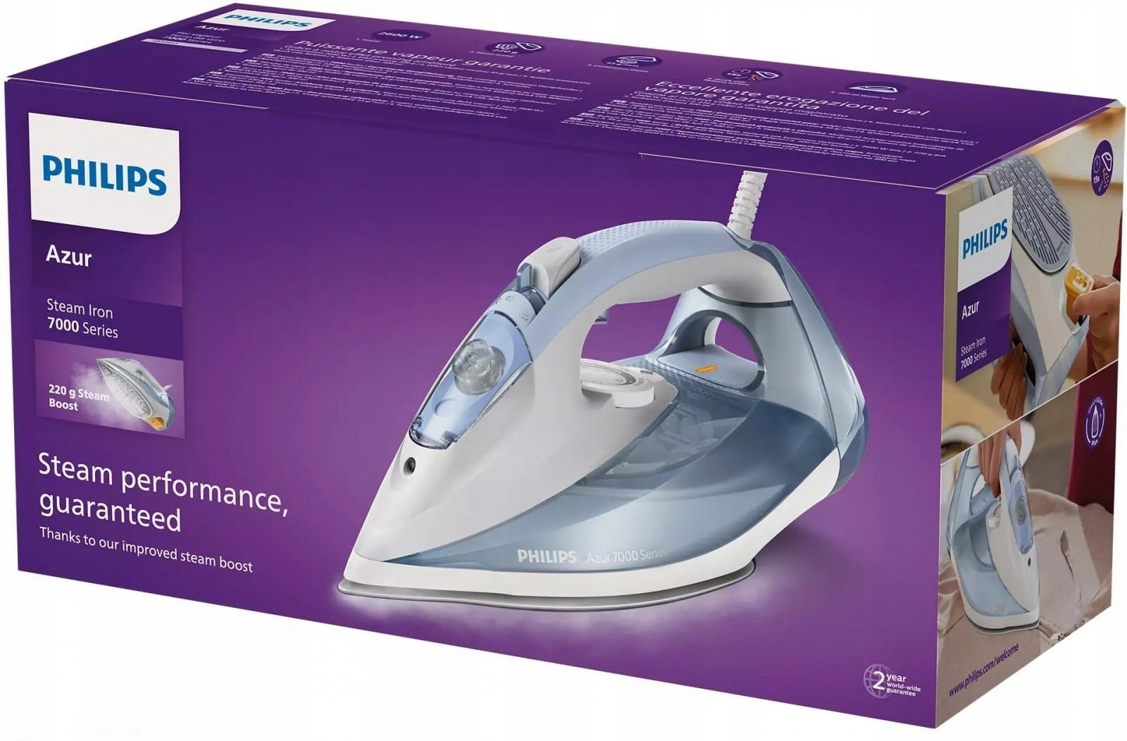 Steam iron Philips Series 7000 SteamGlide Plus DST7011/20 Manufacturer code DST7011/20