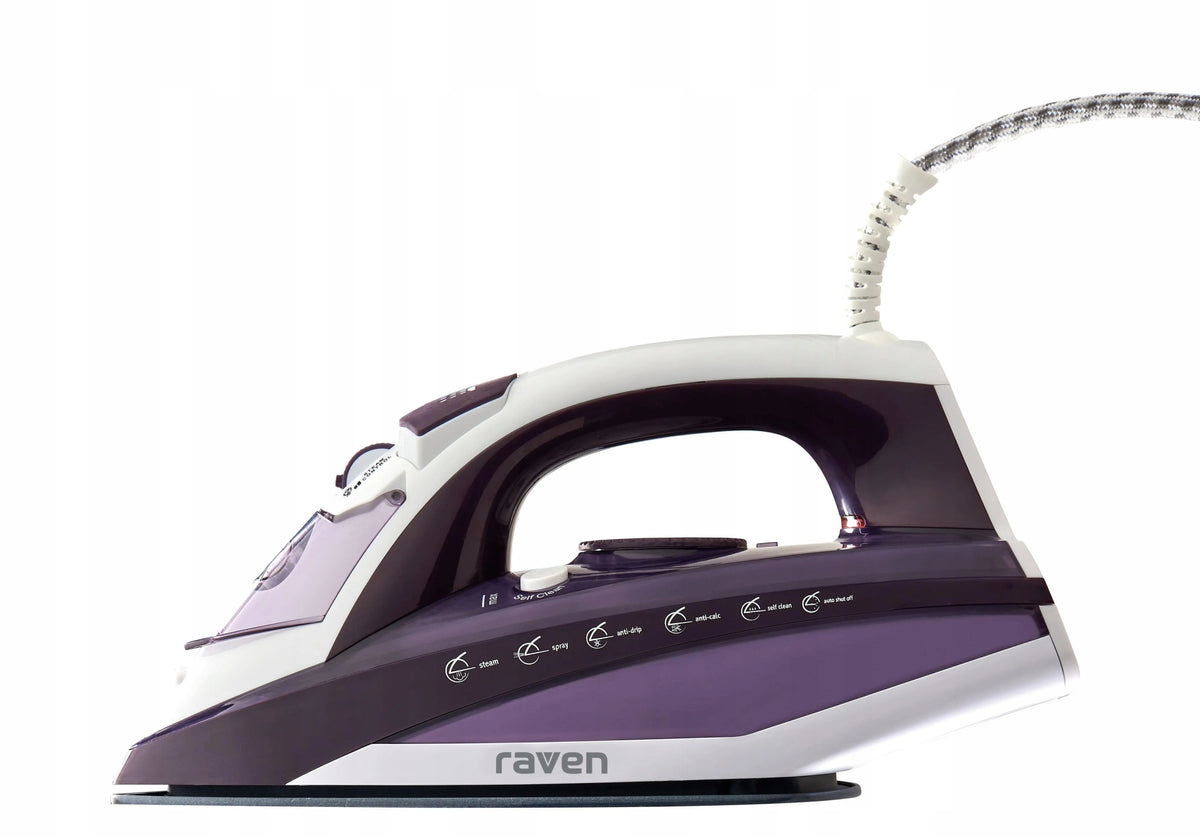 Steam iron RAVEN EZ005X Dripping lock Vertical pressing 1,9M 2600W Packaging status original
