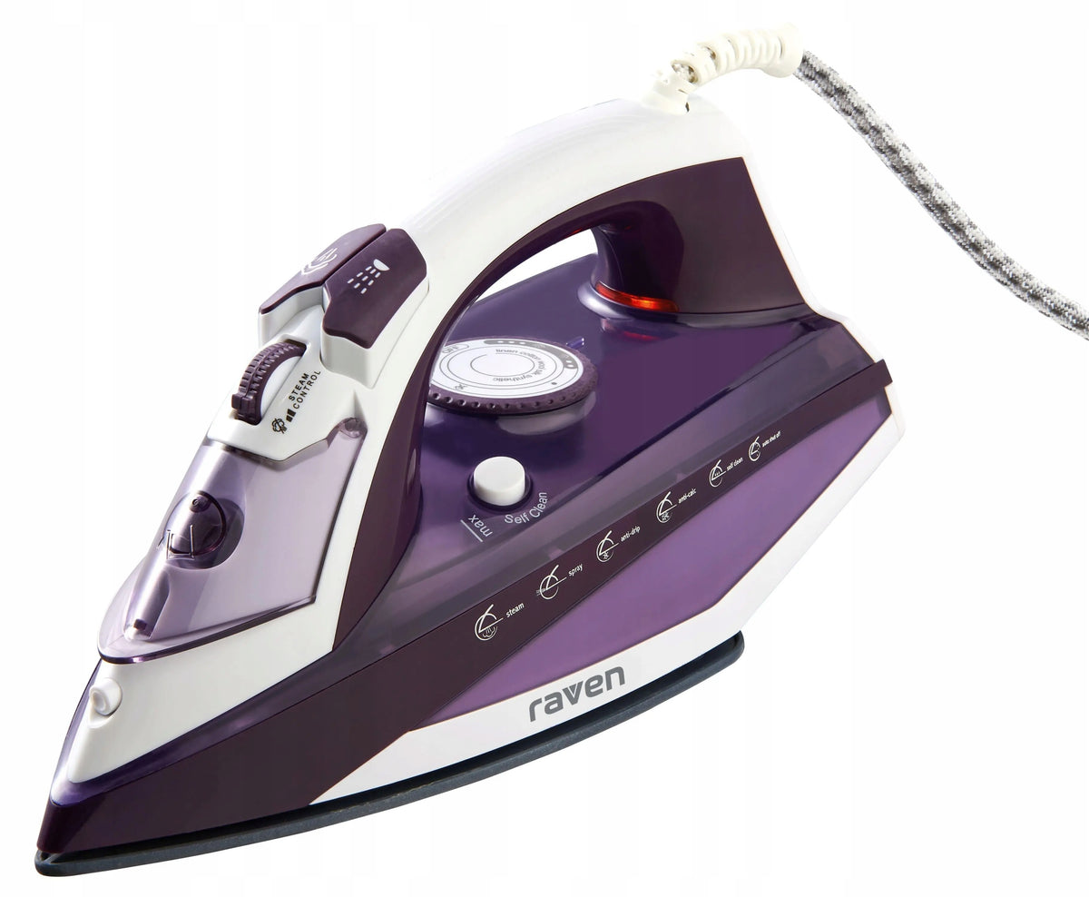 Steam iron RAVEN EZ005X Dripping lock Vertical pressing 1,9M 2600W