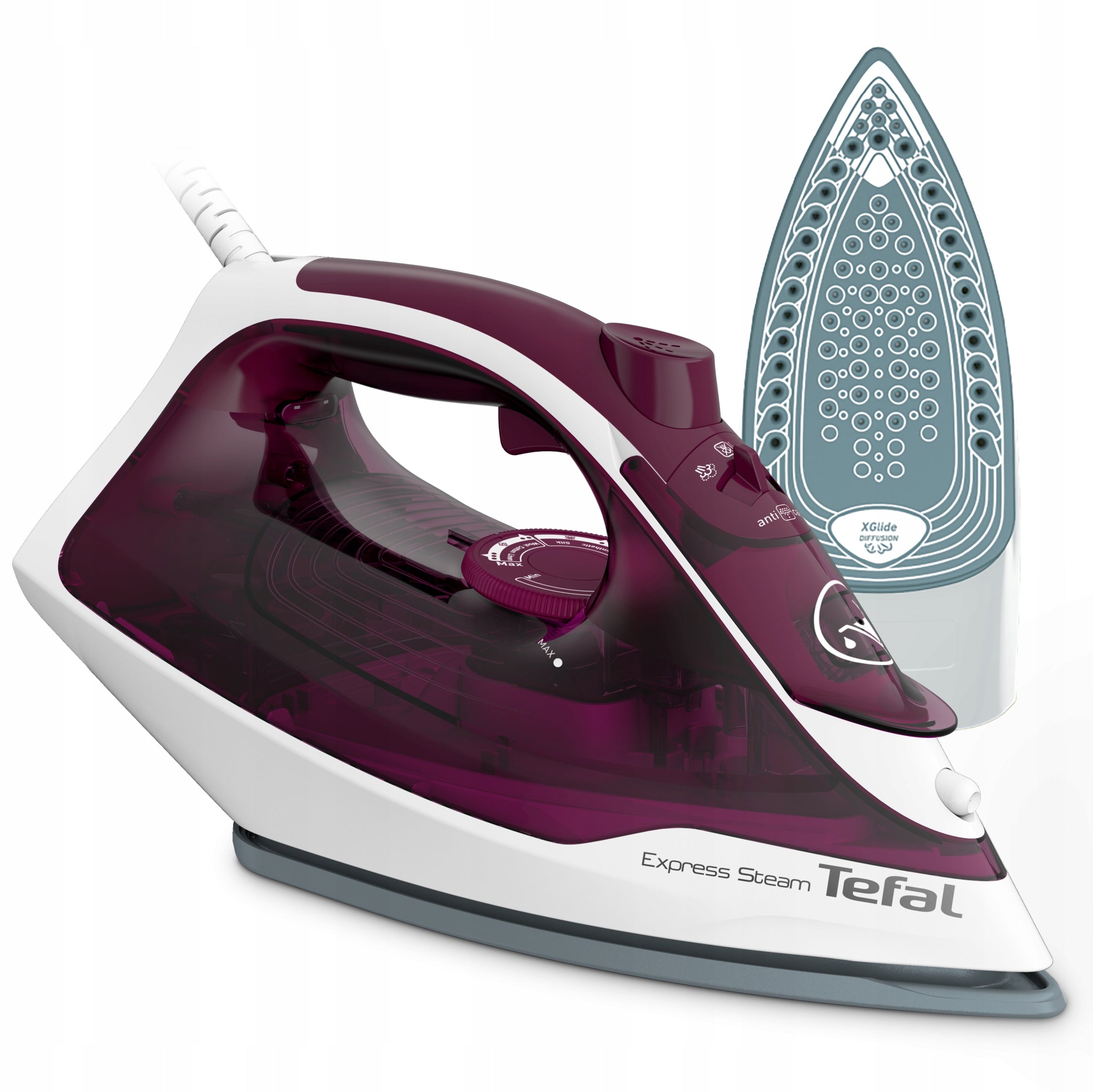 Steam iron Tefal Express Steam 2400W FV2835 anti-drip ceramic foot