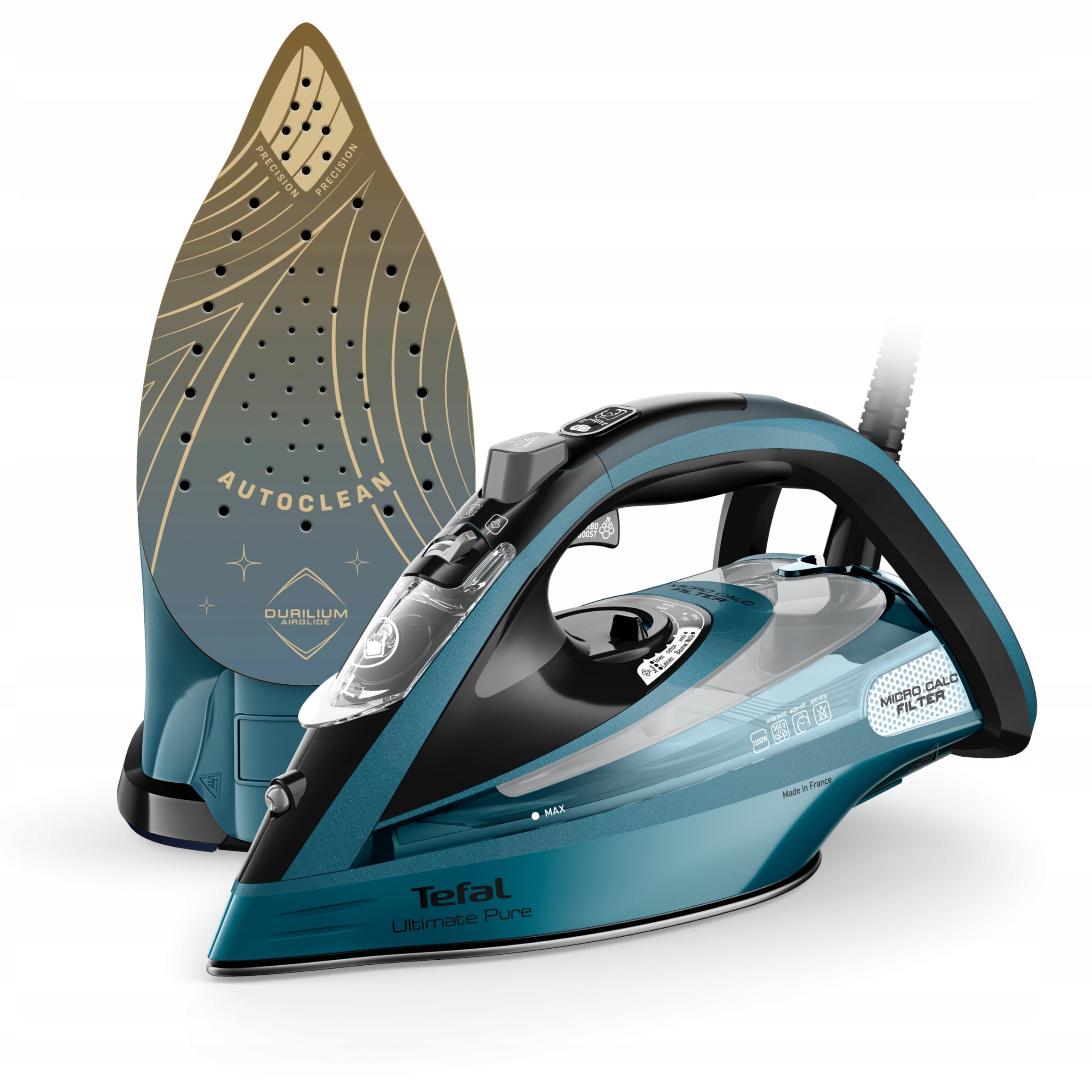 Steam iron Tefal Ultimate Pure FV9851 3200 W strong anti-drip firefighter