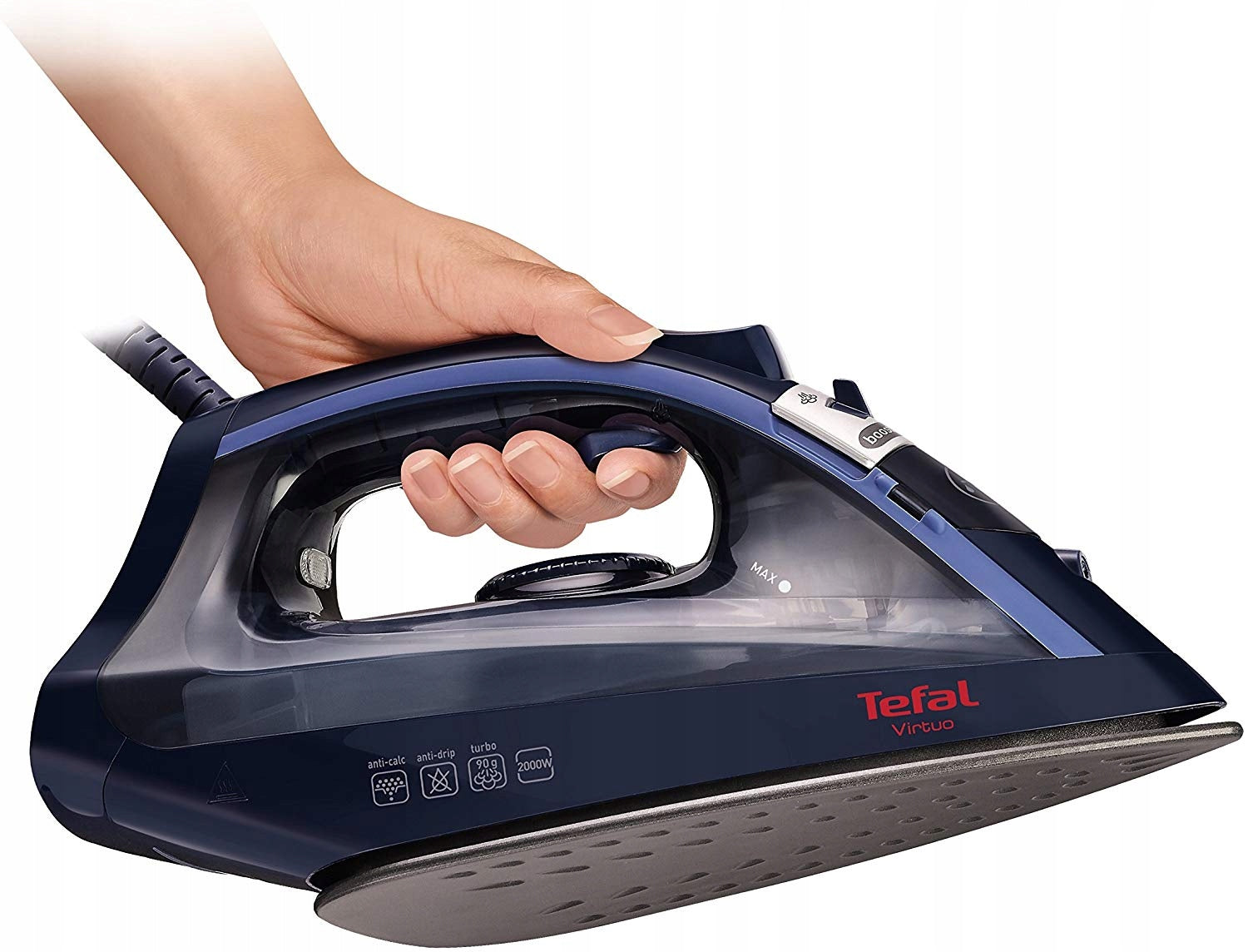 Steam iron for ironing Tefal Virtuo FV1713 2000W AntiDrip 90g 24g/min Manufacturer code FV1713