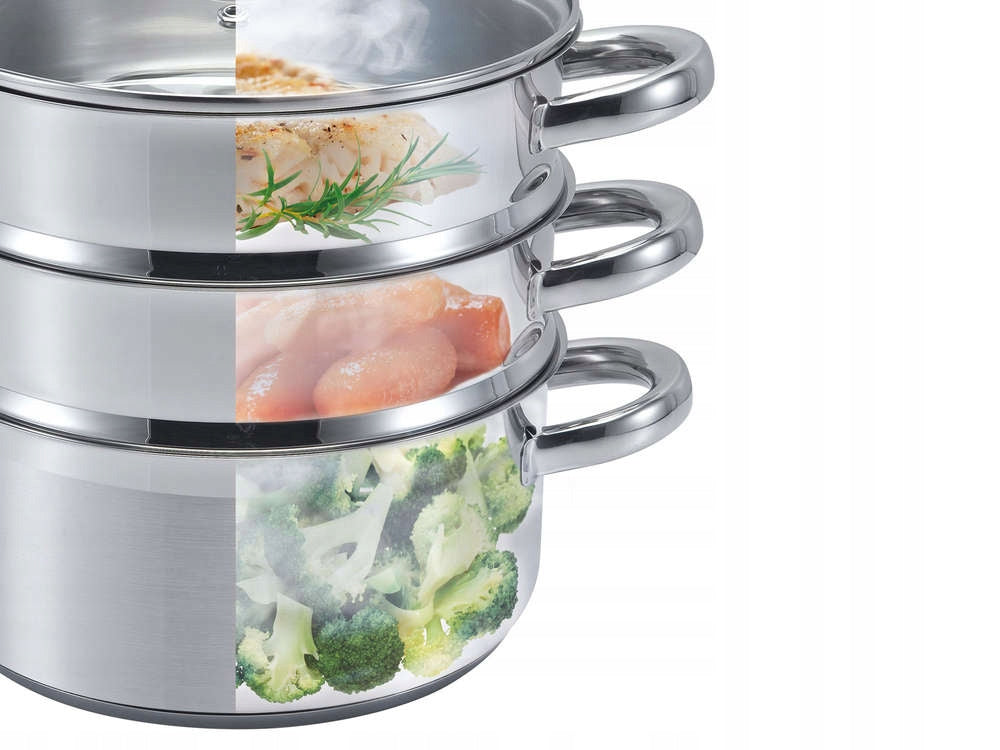 Steam pot SSW Vitalo 4,3 l 24cm steamer 2 inserts Brand SSW