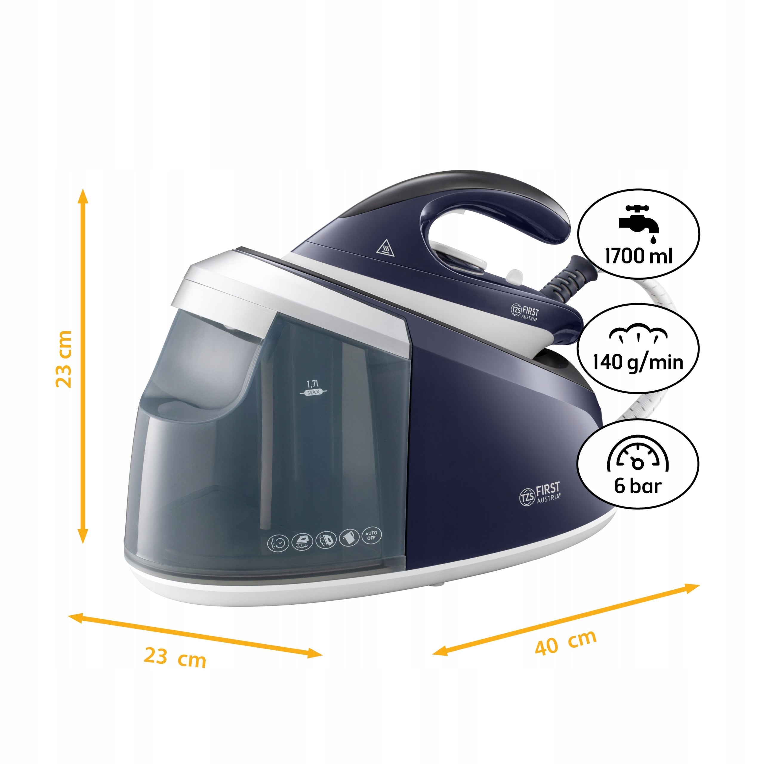 Steam station TZS First Austria Iron High power FA-5646-1 1,7L 3000W Packaging status original