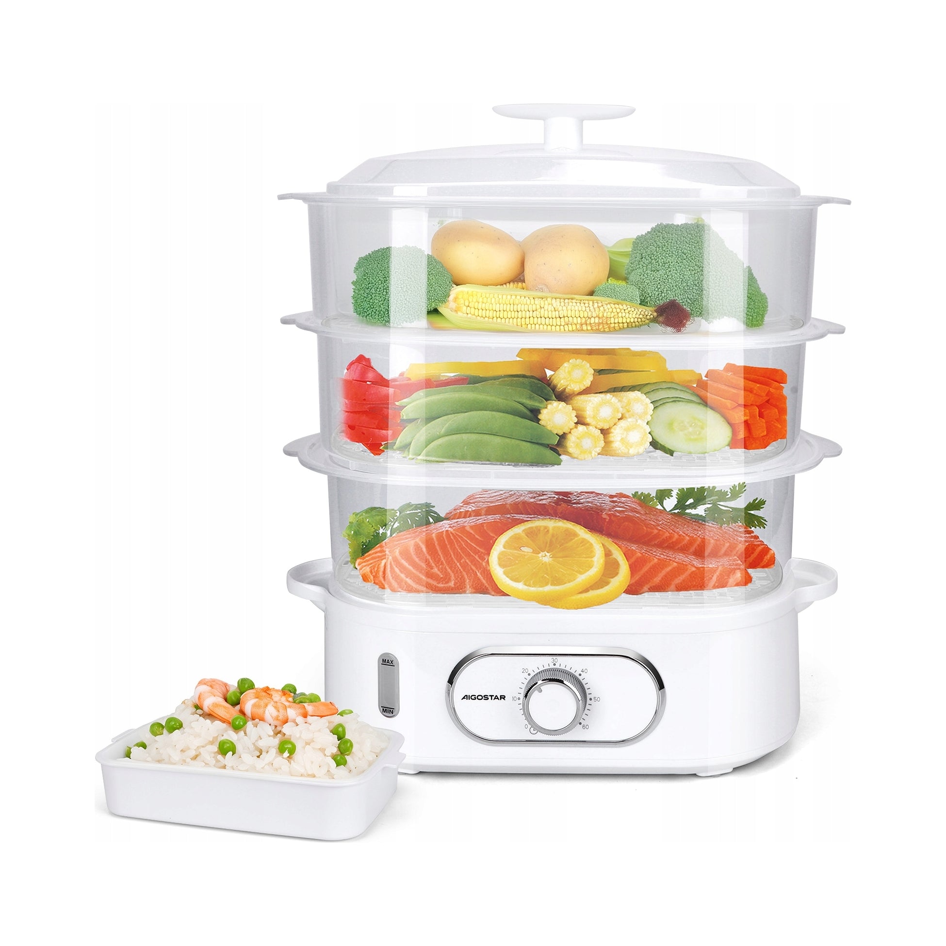 Steamer Aigostar B311N 12 l white 900 W