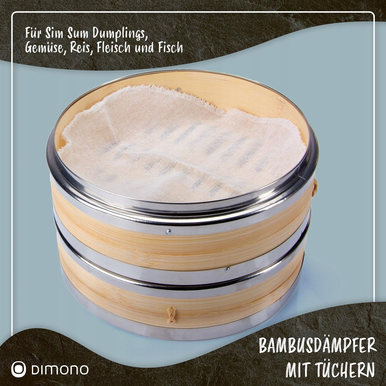 Steamer Bamboo 2 l Capacity 2 l