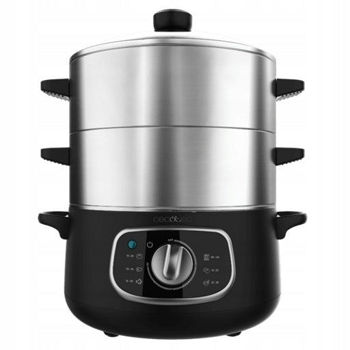 Steamer Cecotec Vapovita SteelPot 10l 1300W 3 Containers Black Silver