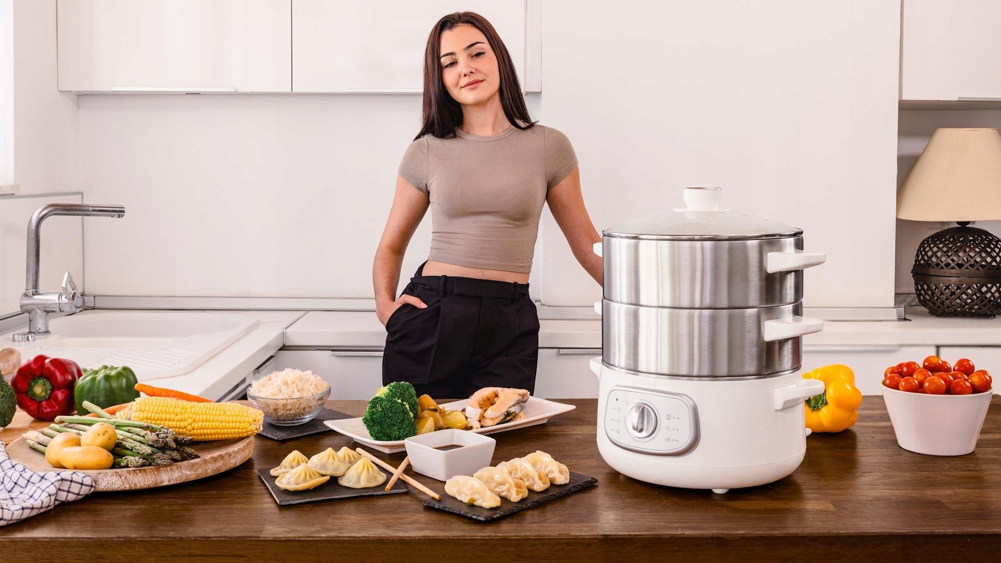 Steamer Cecotec Vapovita SteelPot White 10l 1300W 3 containers White Manufacturer code A01_EU01_100630
