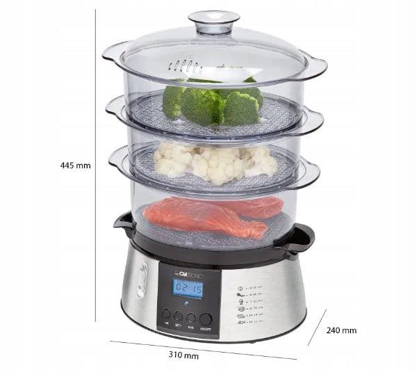 Steamer Clatronic DG 3547 800W 3 Containers for loose products Brand Clatronic