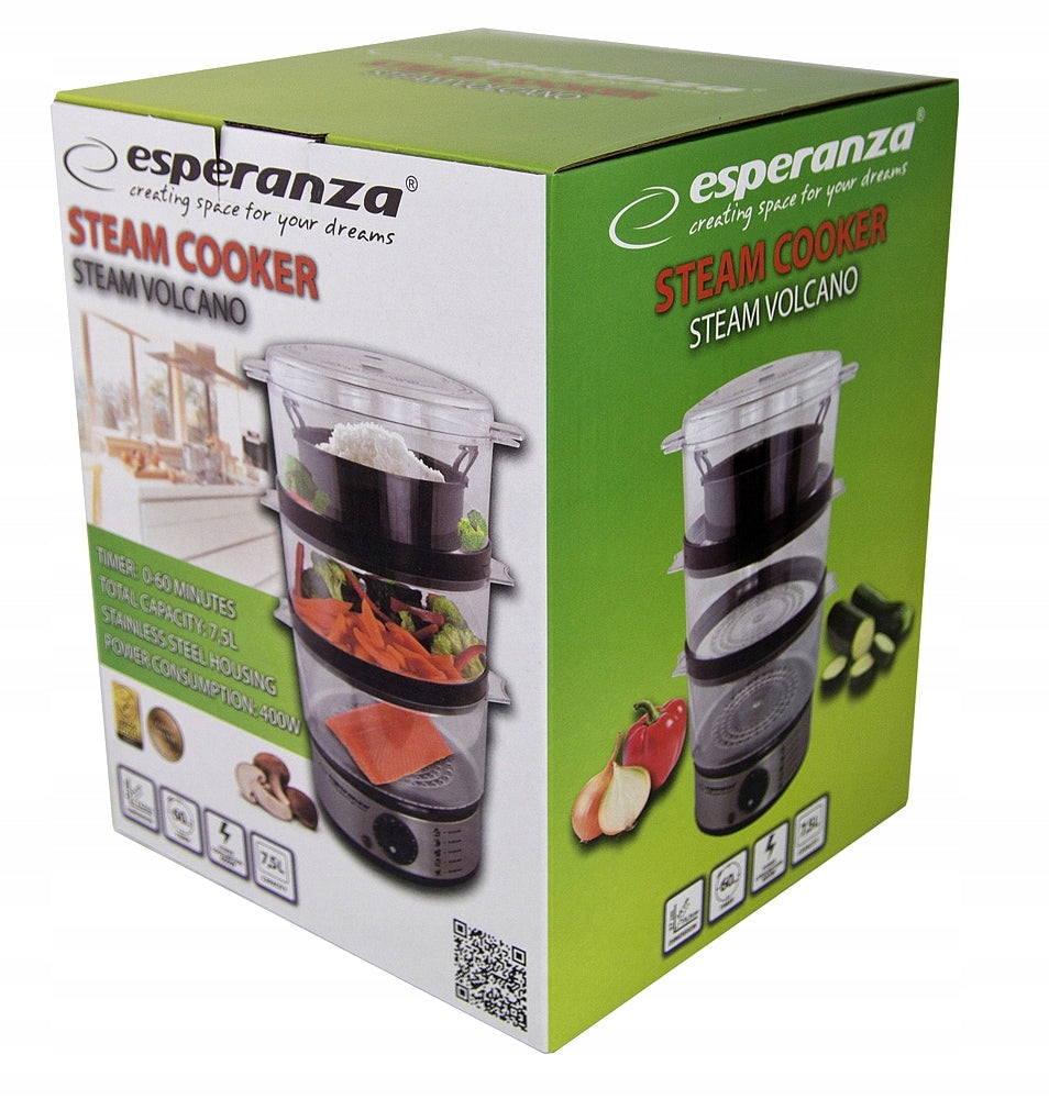 Steamer Esperanza ECG009 7,5 l black 400 W