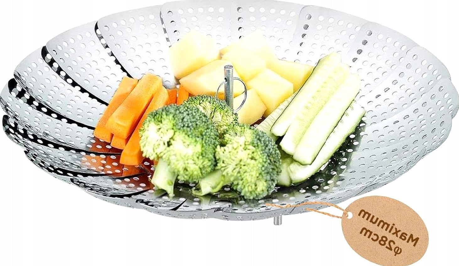 Steamer Folding Steaming Cartridge Adjustable Universal Basket