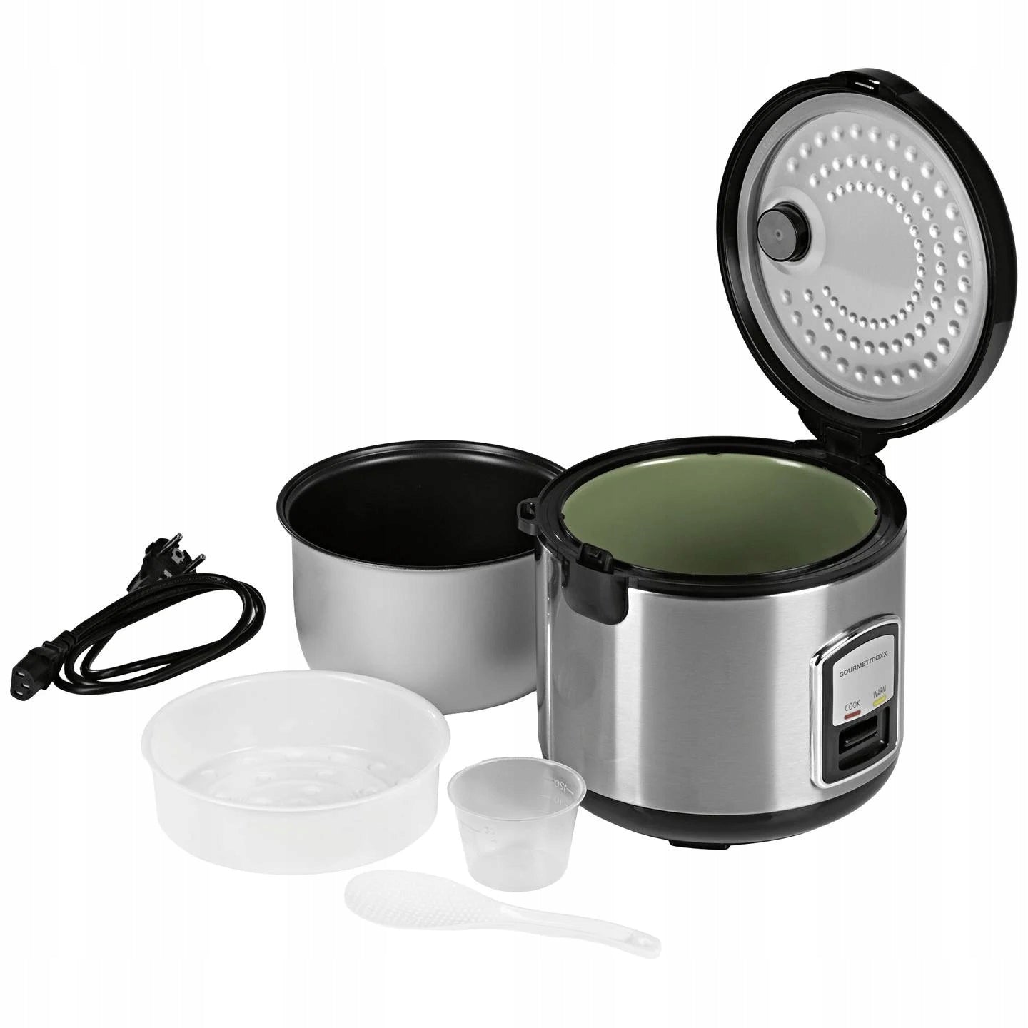 Steamer Gourmetmaxx Rice cooker with steaming function 1 l silver/grey Brand Gourmetmaxx