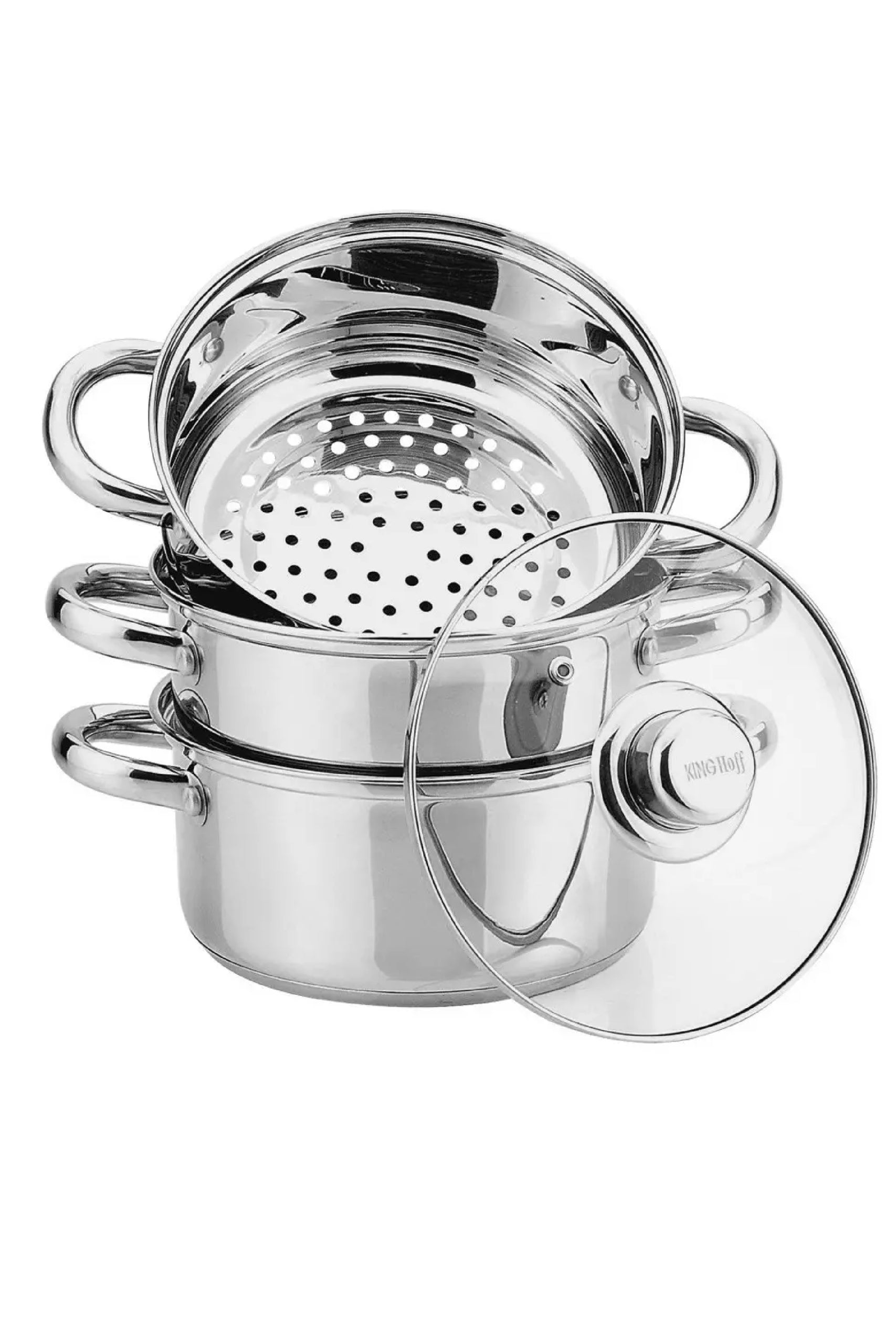 Steamer Kinghoff 24cm 2xsito steel