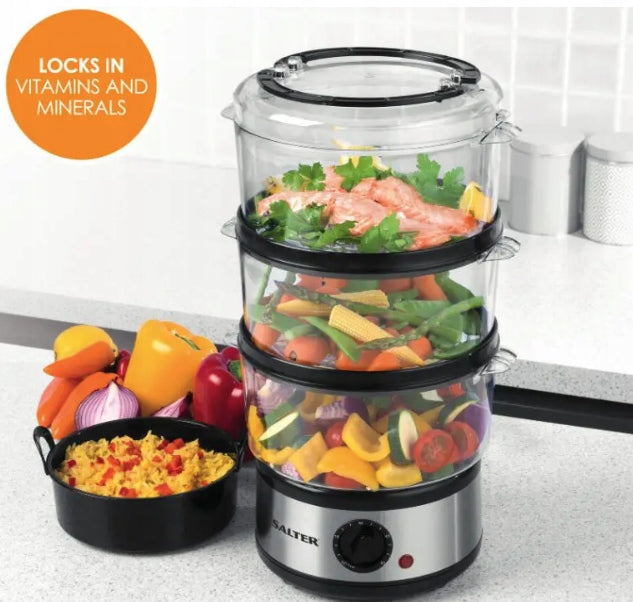 Steamer Salter EK6351MBLK 7,5 l Silver 600 W EAN (GTIN) 5054061591767