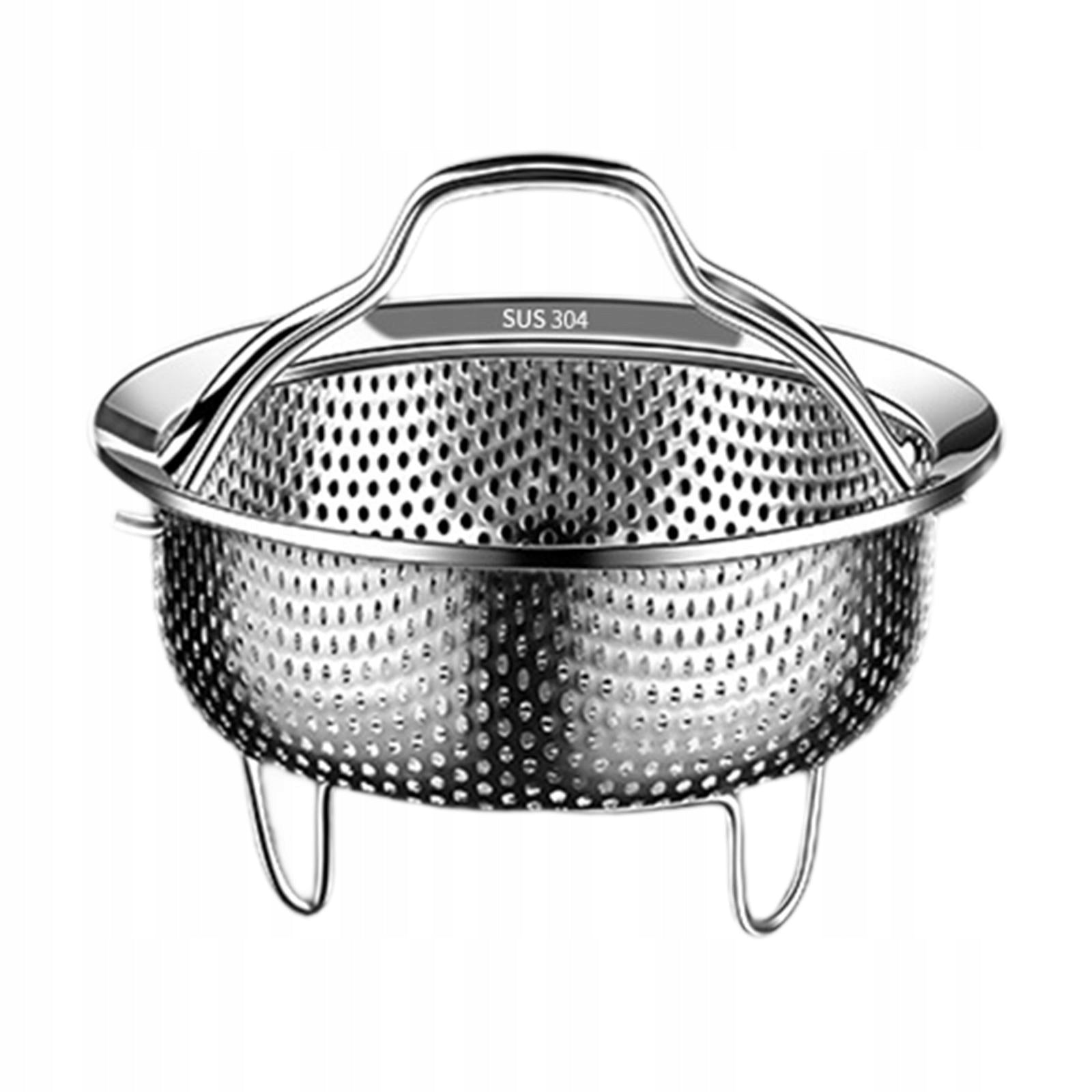 Steaming Cartridge with Stand and Handle Cooking Basket for Pa