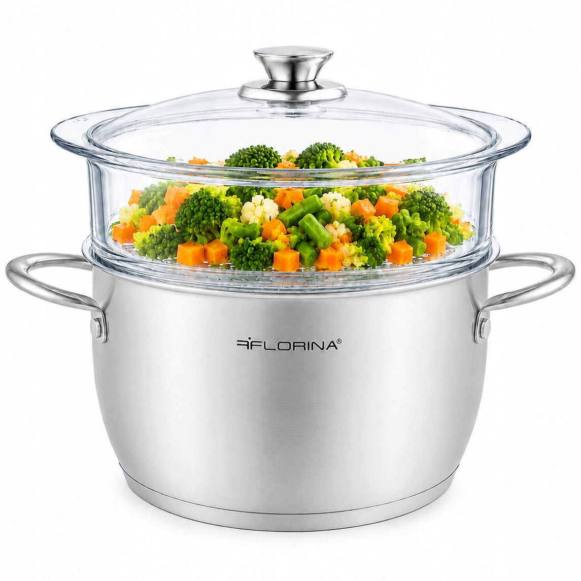 Steaming Pot Induction Steamer Glass Sieve Cartridge 5,1L