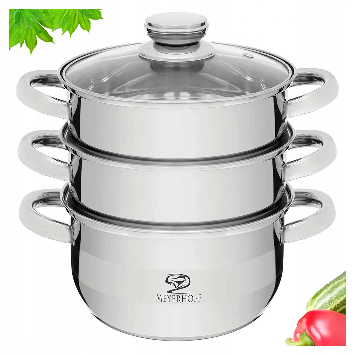 Steaming Pot Steamer 3.8L Stainless Steel 22cm Induction Gas