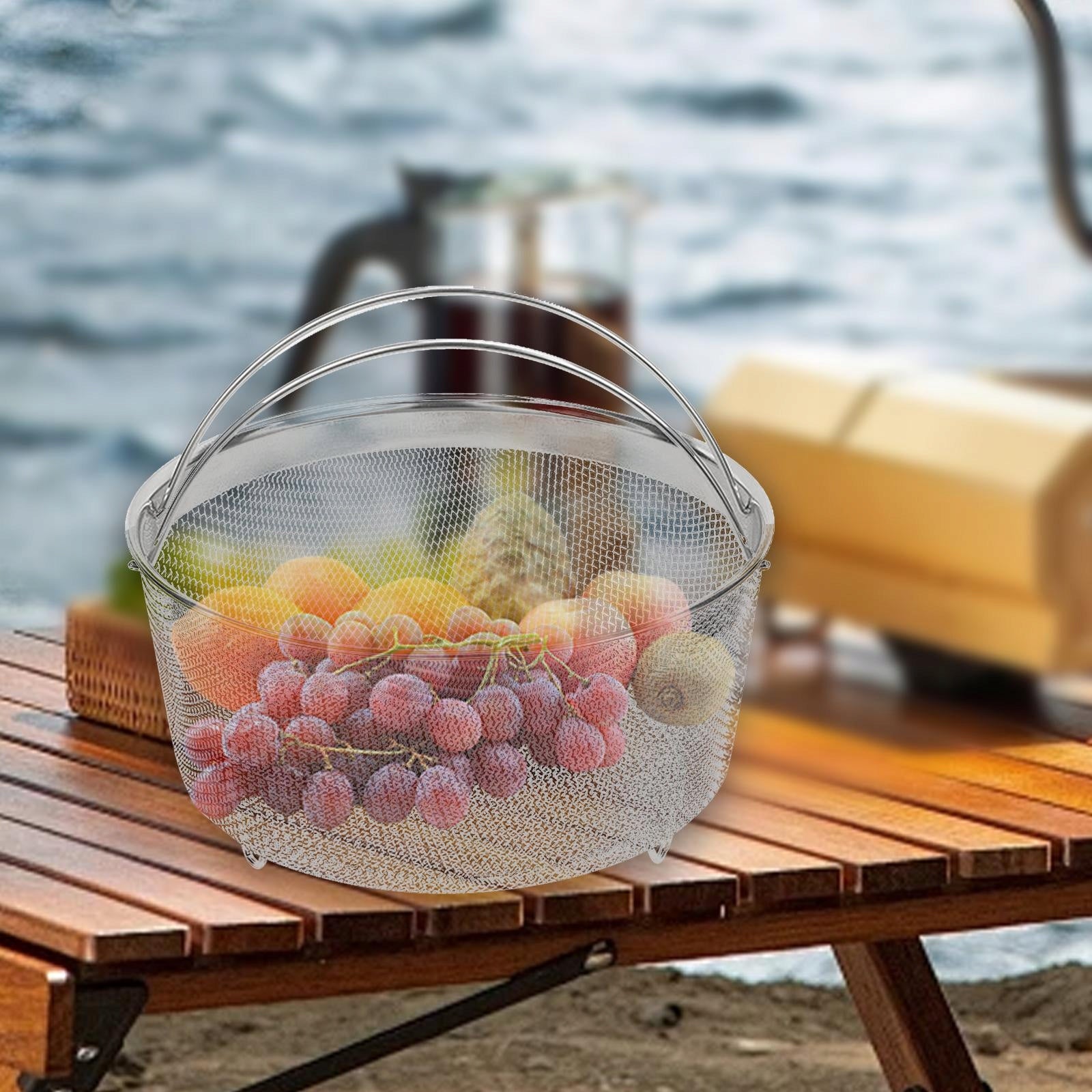 Steaming basket, strainer, rice wash sieve, colander Brand no brand