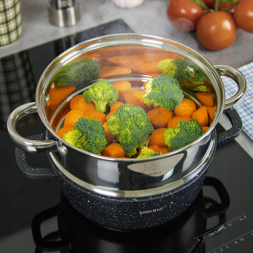 Steaming cartridge Ø24 x 8,5 cm, stainless steel KH-1536 KINGHoff Capacity 3.3 l