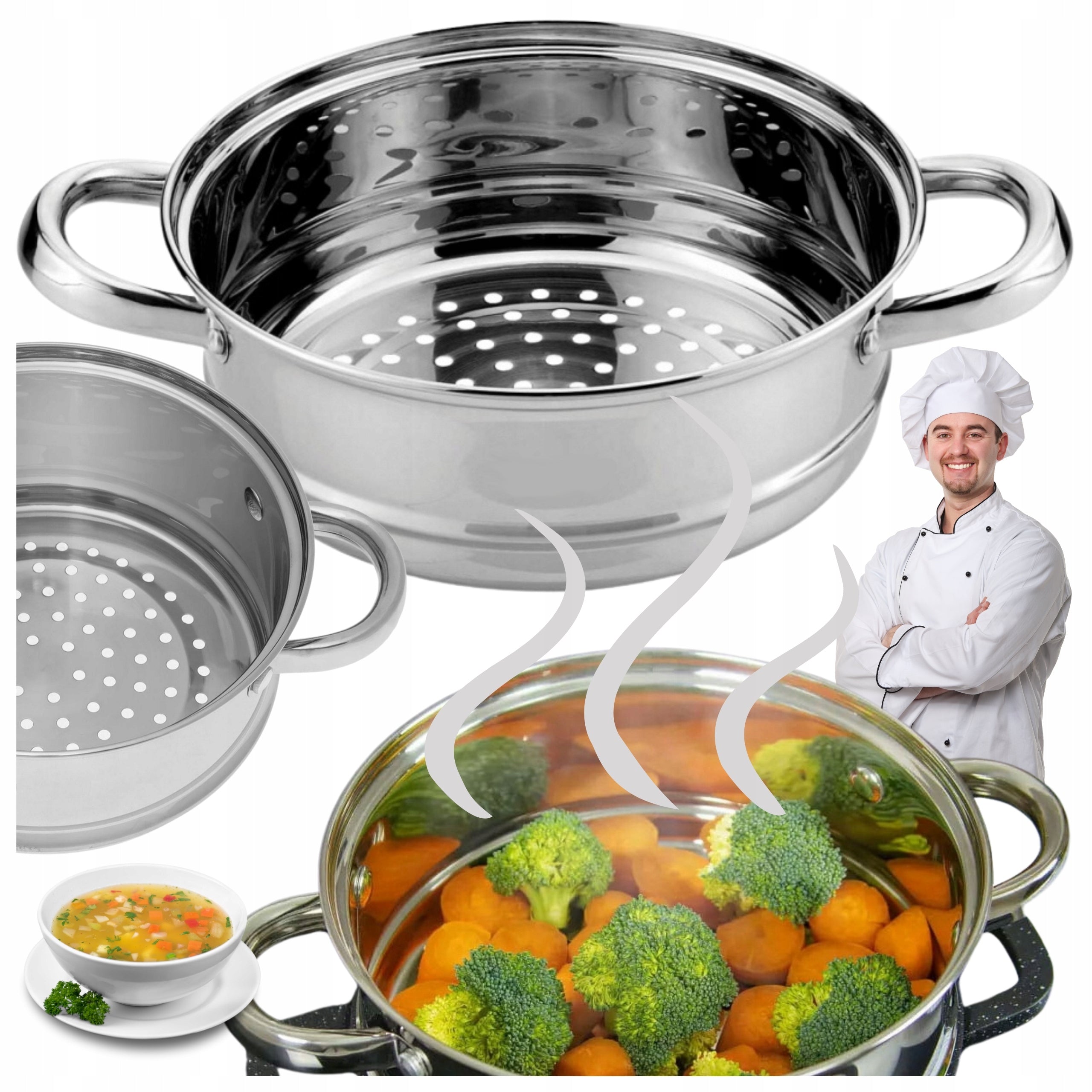 Steaming cartridge SITO universal steamer 16/18/20 cm for pot